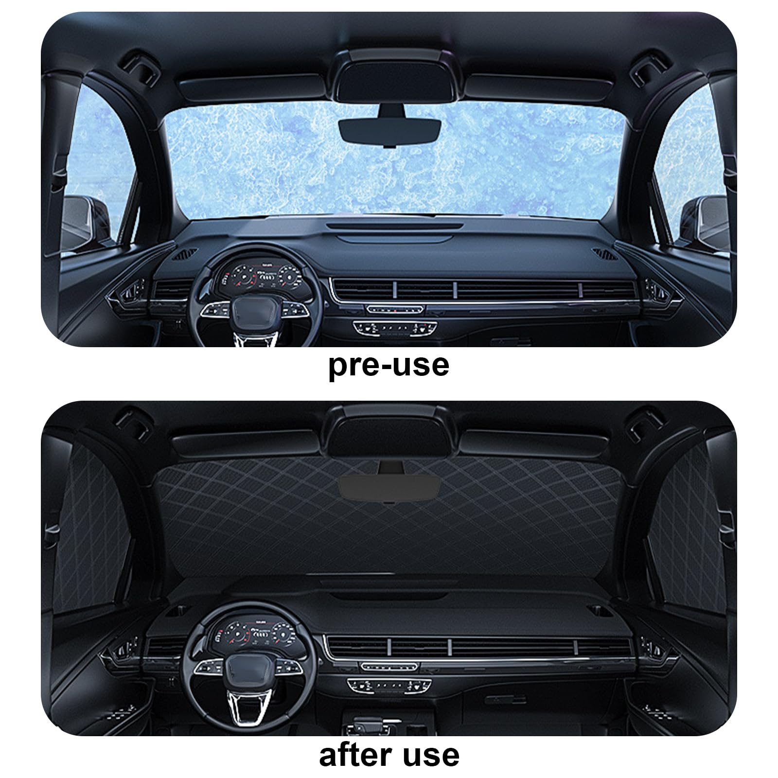 Housse De Pare-brise Anti-gel Universelle - 223x145 Cm, étanche - Protection Hiver Pour Voiture, SUV, Camionnette