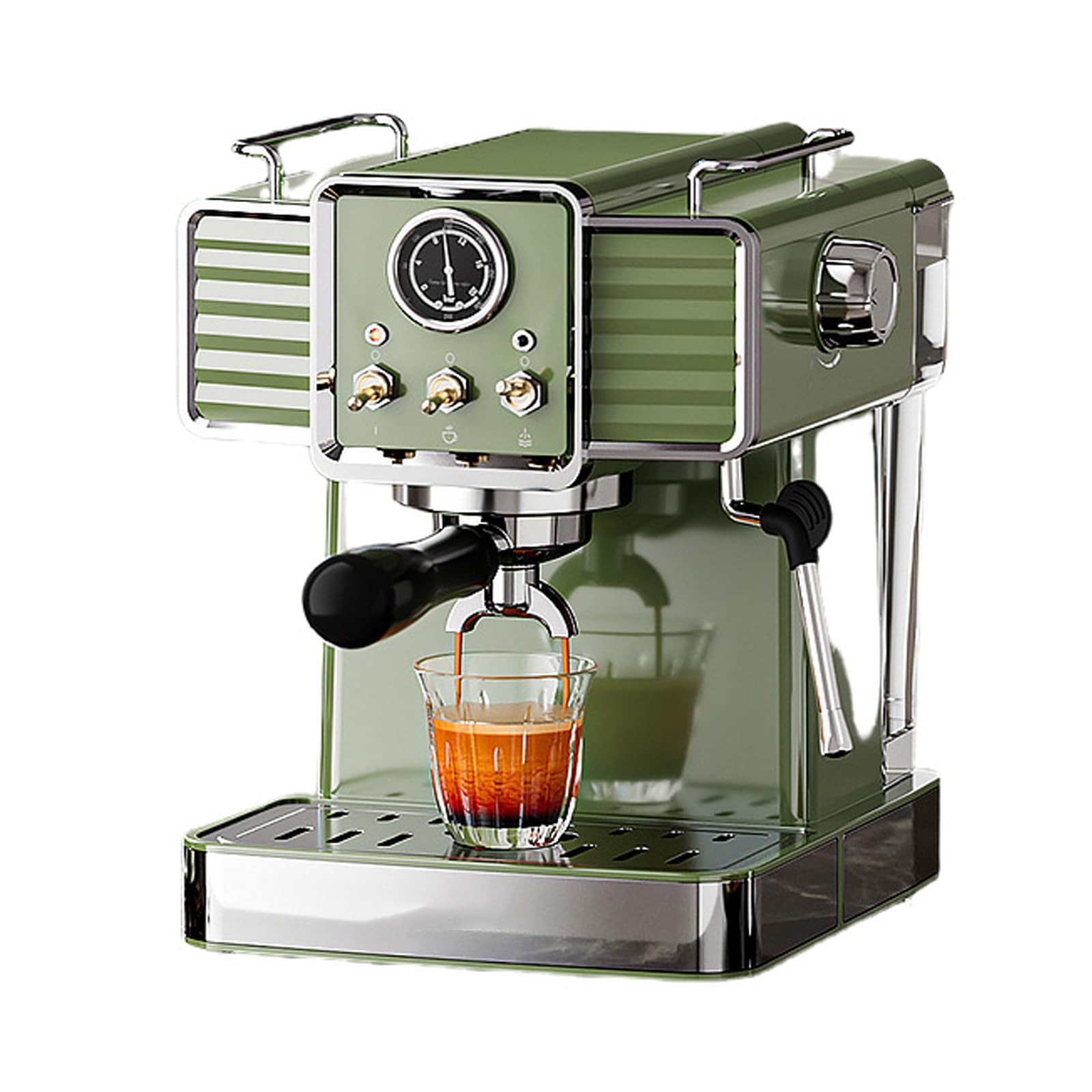 Cafetera espresso de 15 bares, con espumador de leche y vaporizador, con depósito de agua extraíble de 1,5 litros, cafetera profesional de 1350 W, ideal para preparar latte y capuchino en casa