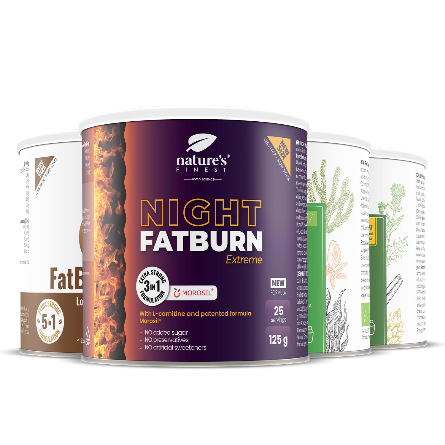 Nature's Finest 4er Set, Night Burn Extreme, Burn Coffee & Bio Detox
