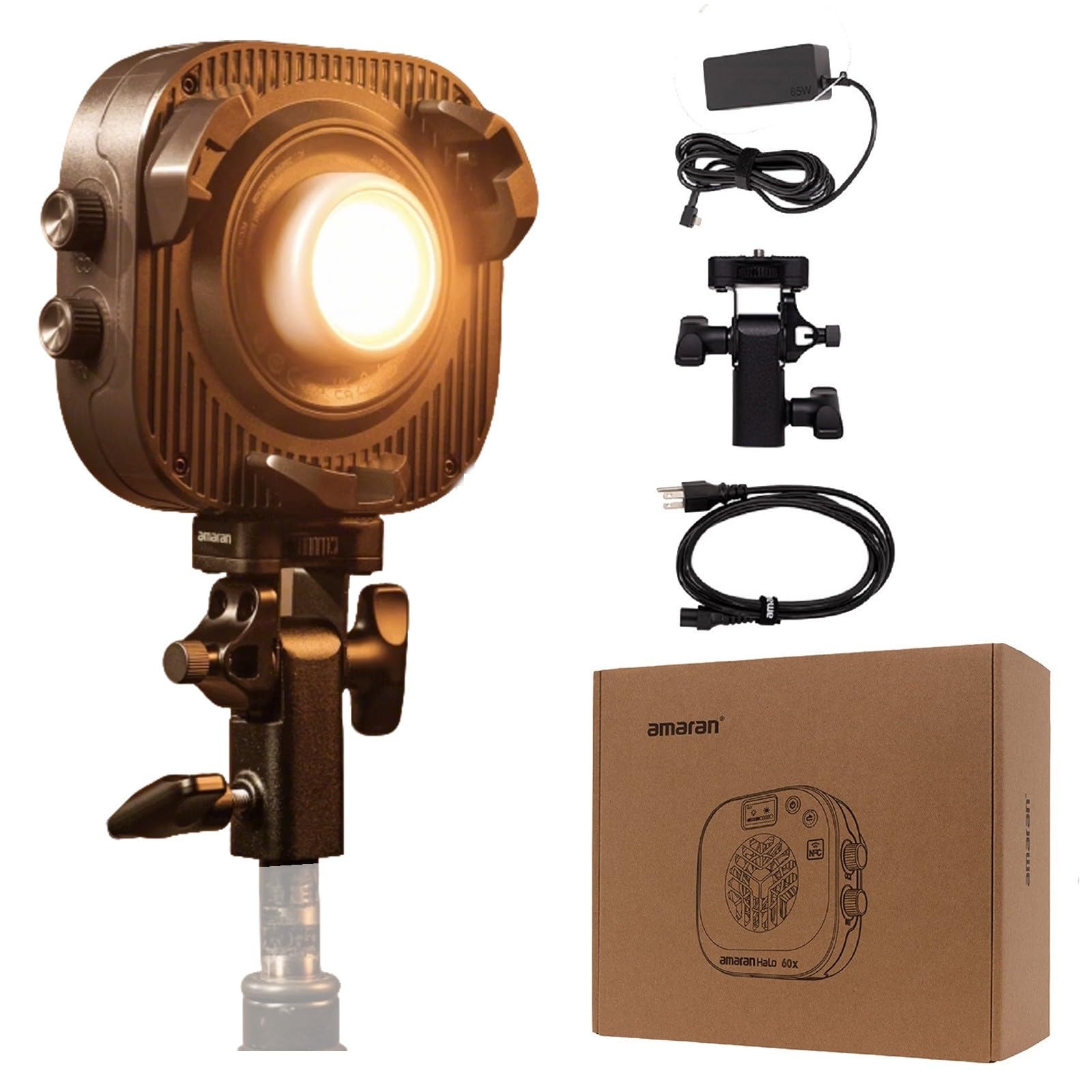 Amazon | Amaran Halo 60x COB LEDビデオライト 60W CCT 2,700K