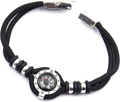 Miniatura 5 de DETUCK(TM Brújula pulsera de navegación de trabajo brújula encanto desmontable pulsera joyería regalo Wrap