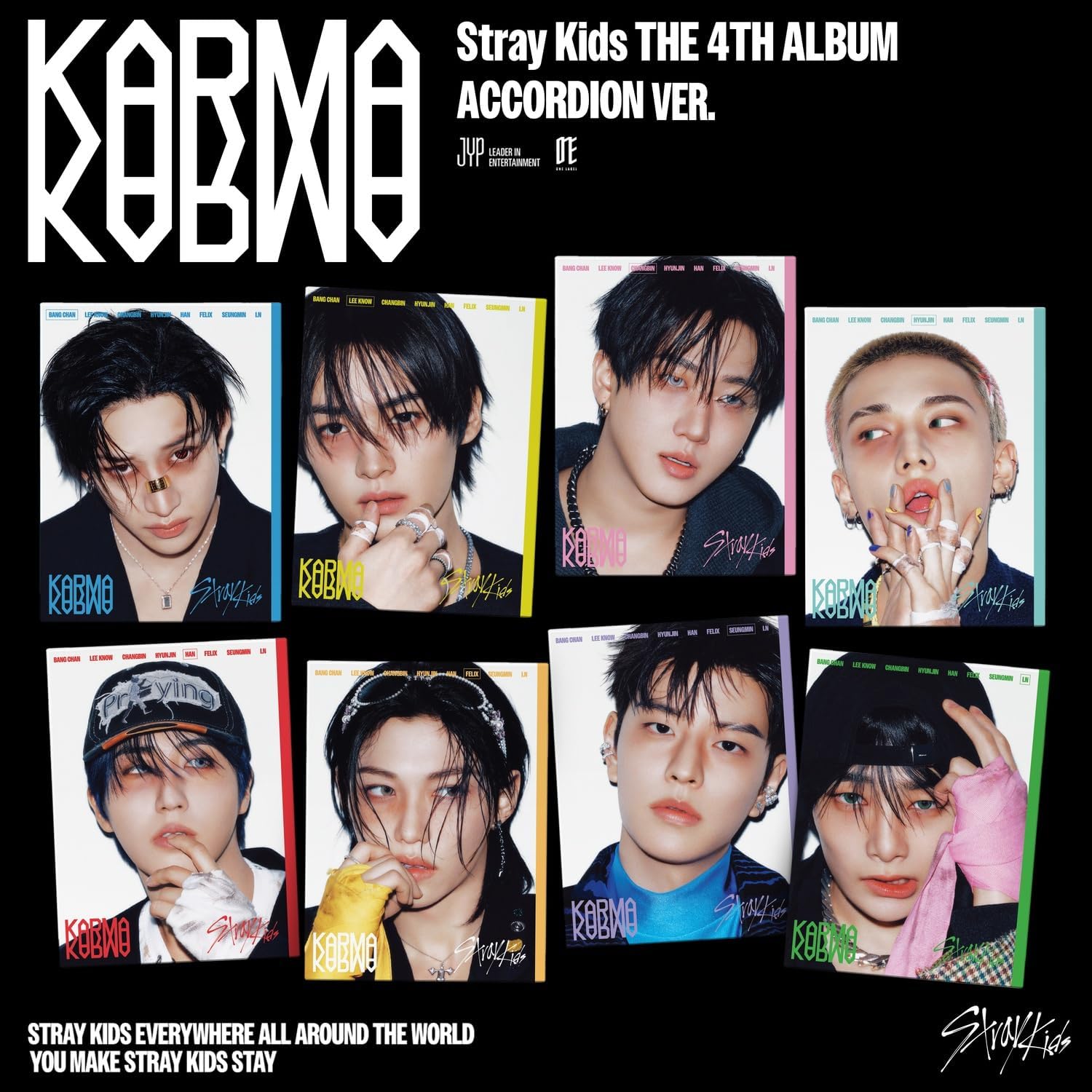 ハン ソウルコン STAY3期 ラキドロ 21 22 straykids Amazon.com: Stray Kids KARMA 4th Full Album ACCORDION Ver 8 SET