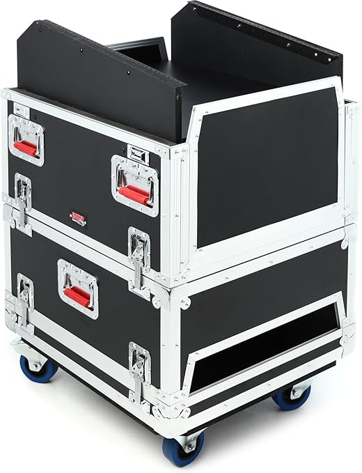 Gator Cases G-TOUR Series ATA Style Modular Audio Console Rack; 14U Top, 6U Side (G-TOUR-GRC-1406)