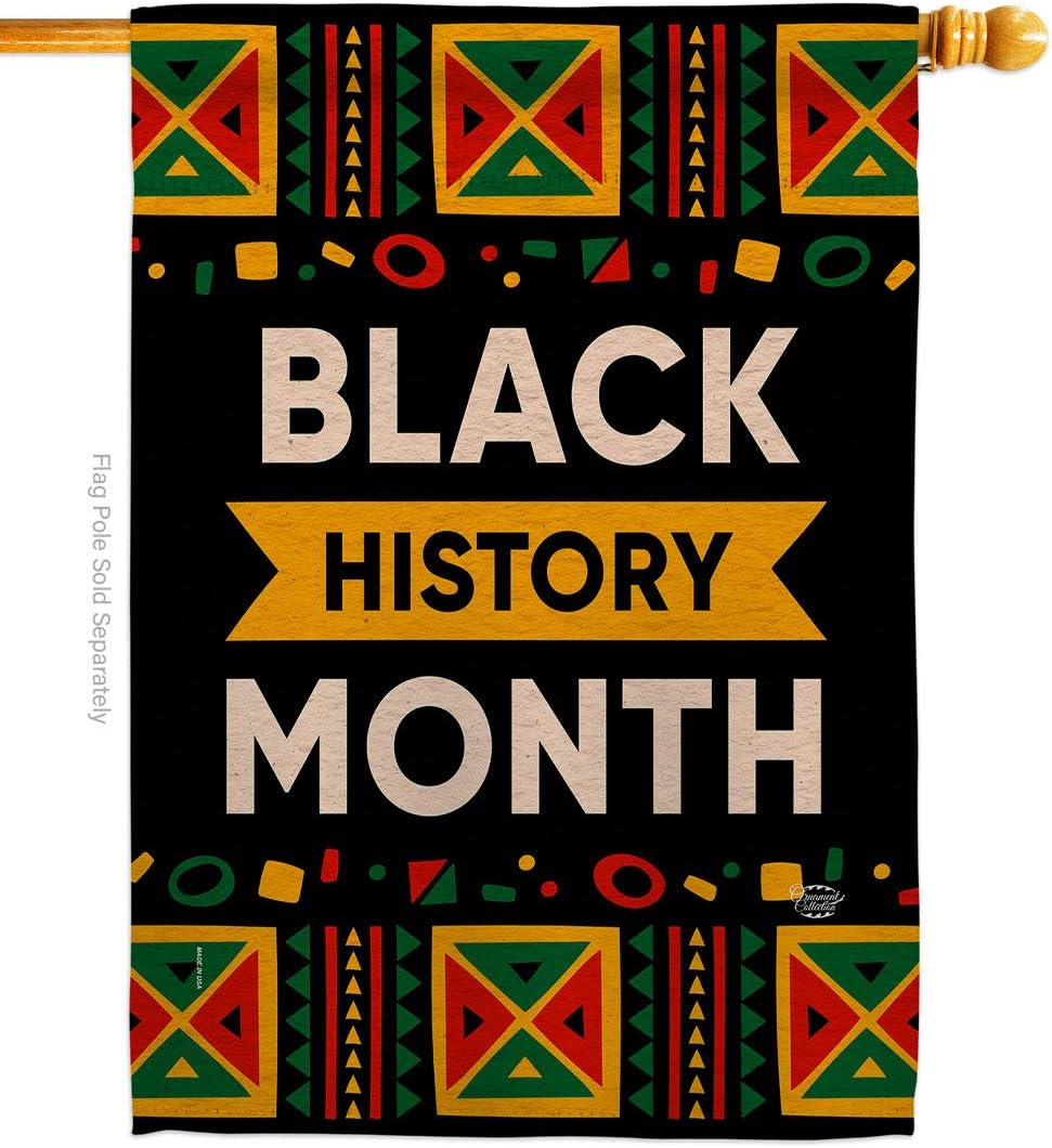 Black History Month Decorations Flag Home Decor African American Heritage Gifts Juneteenth BLM Banner Wall Tapestries Garden Patio Porch Lwan Outdoor Yard Signs Made In USA