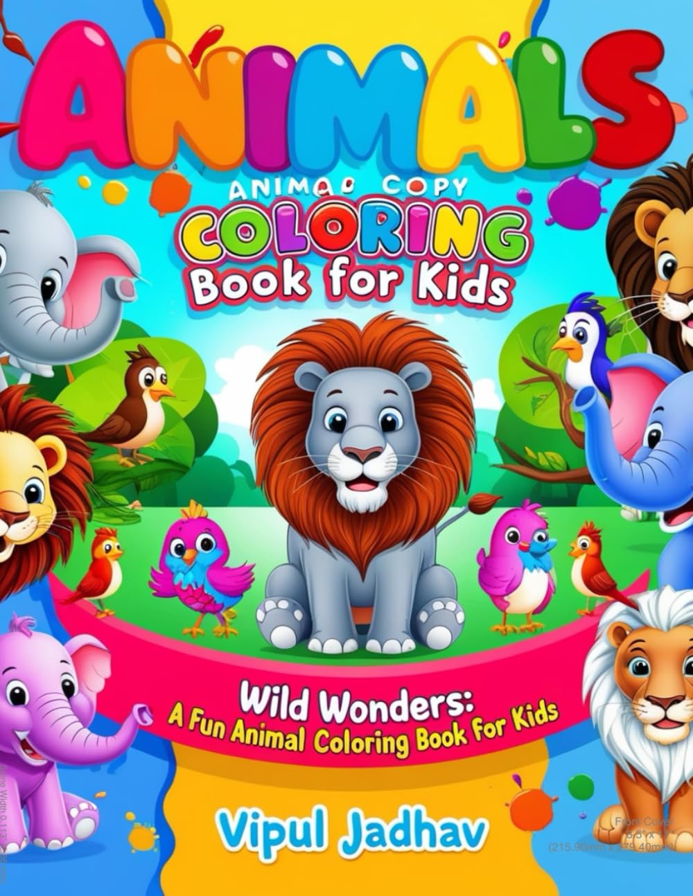 Animals copy coloring book for kids and adults.: Copy, Color & Learn: The Perfect Animal Coloring Book for Kids!