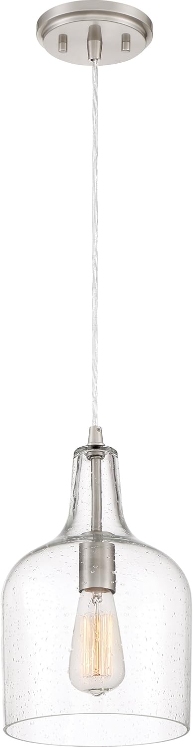 Quoizel Anson 1-Light Brushed Nickel Mini Pendant Light