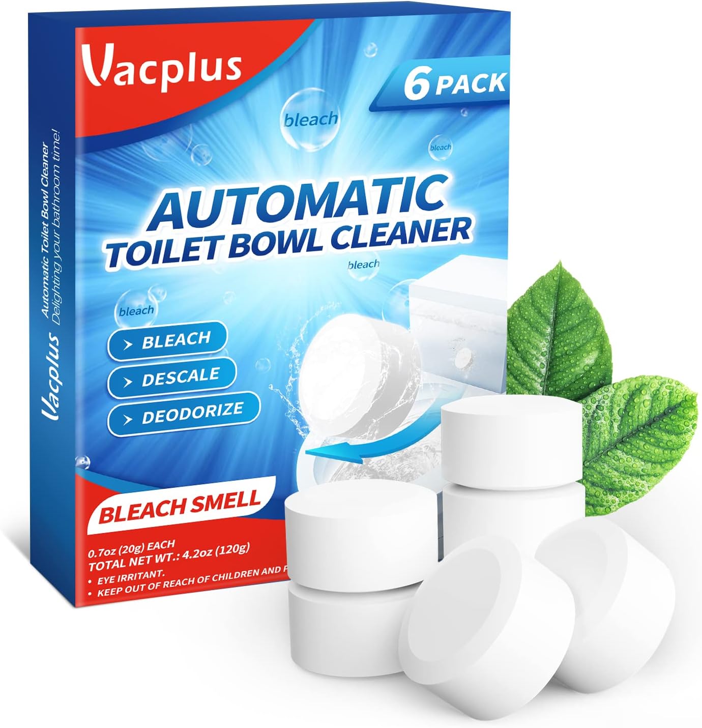 Vacplus Toilet Bowl Cleaner Tablets 6 PACK, Bangladesh Ubuy