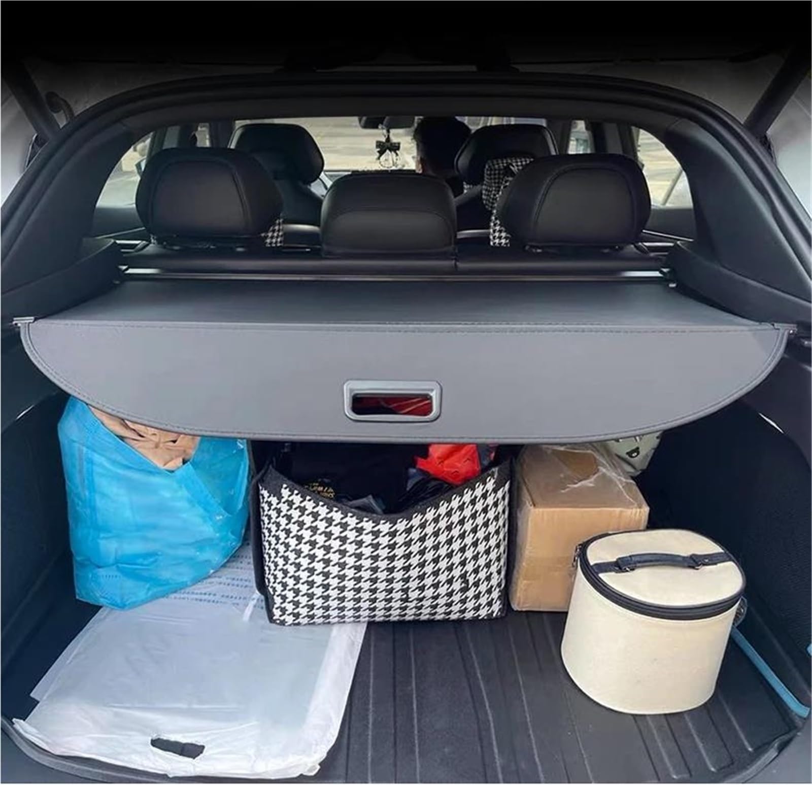 Générique Cache-Bagages pour DEEPAL S07 Couverture De Chargement Coffre Rétractable Porte-Colis Bouclier Étanche Confidentialité Accessoires Automobiles Plage Arrière(Canvas)