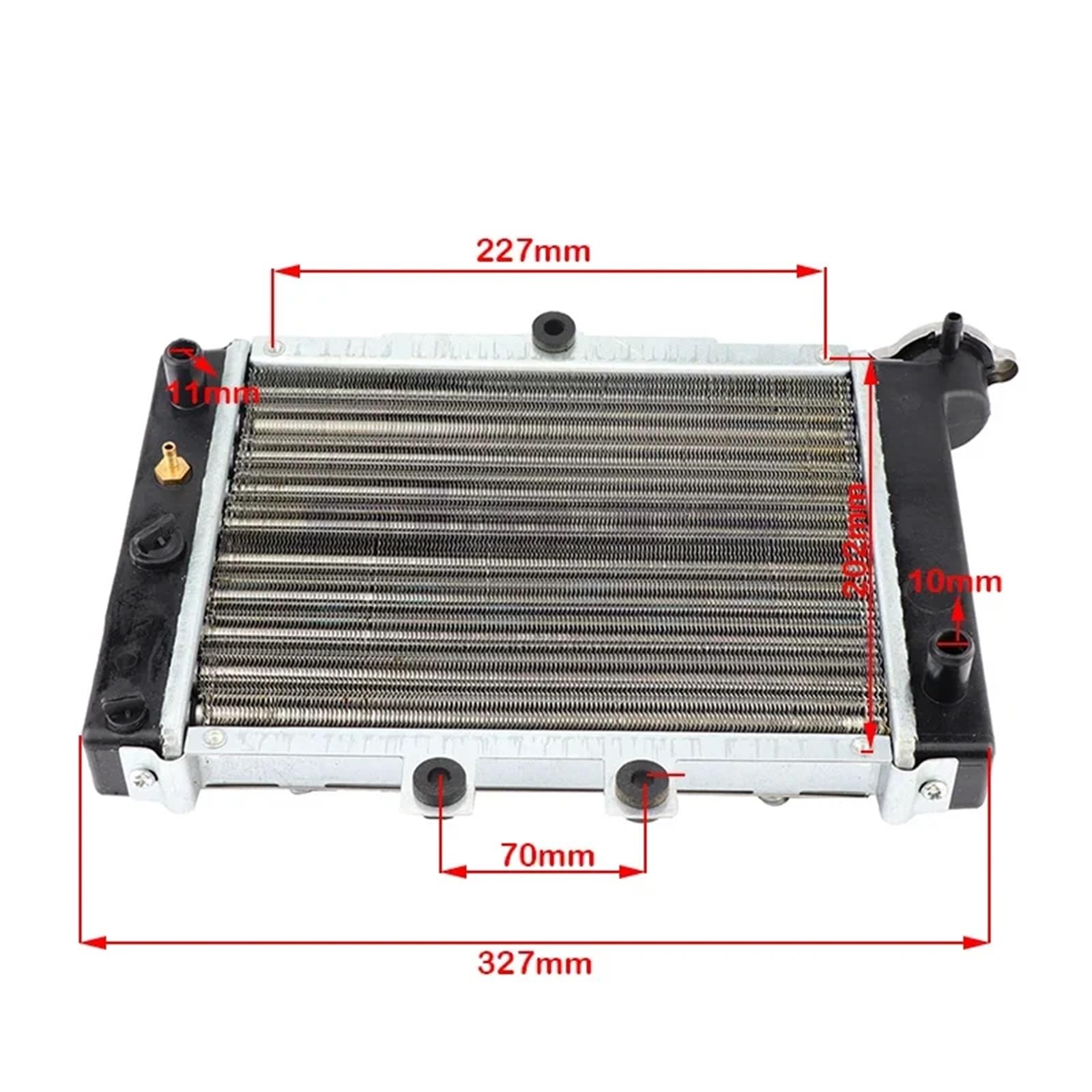 Enfriador Aceite Compatible con Motor Zongshen de 150 CC, 200 CC y 250 CC, con tracción en Las Cuatro Ruedas, radiador y Enfriador de Tanque de Agua para ATV. Cooler Kit