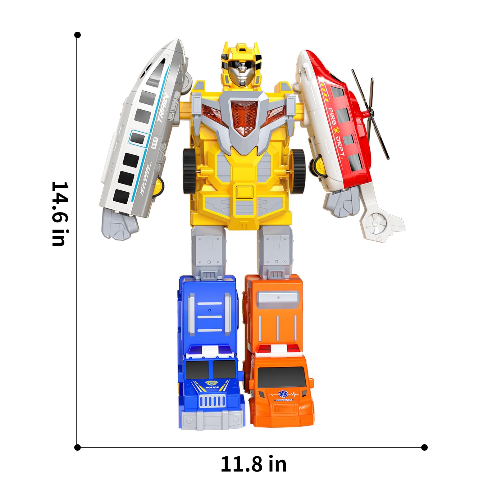 Pack De 3 Robots Transformers De Madera De Colores – Juguete Educativo Y Creativo Para Niños Y Niñas