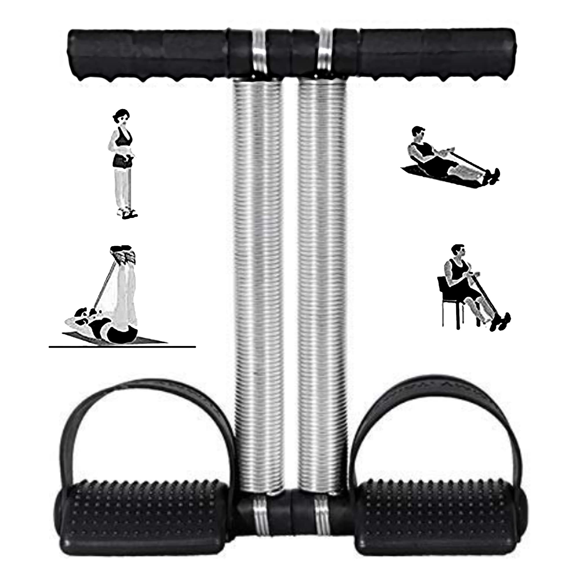 Badgercart Tummy Trimmer Abs Exerciser with Double Spring for Waist Trimming, Gym equipment for abdominal workout - Men and Women (B09MN19MF6) Amazon Price History, Amazon Price Tracker