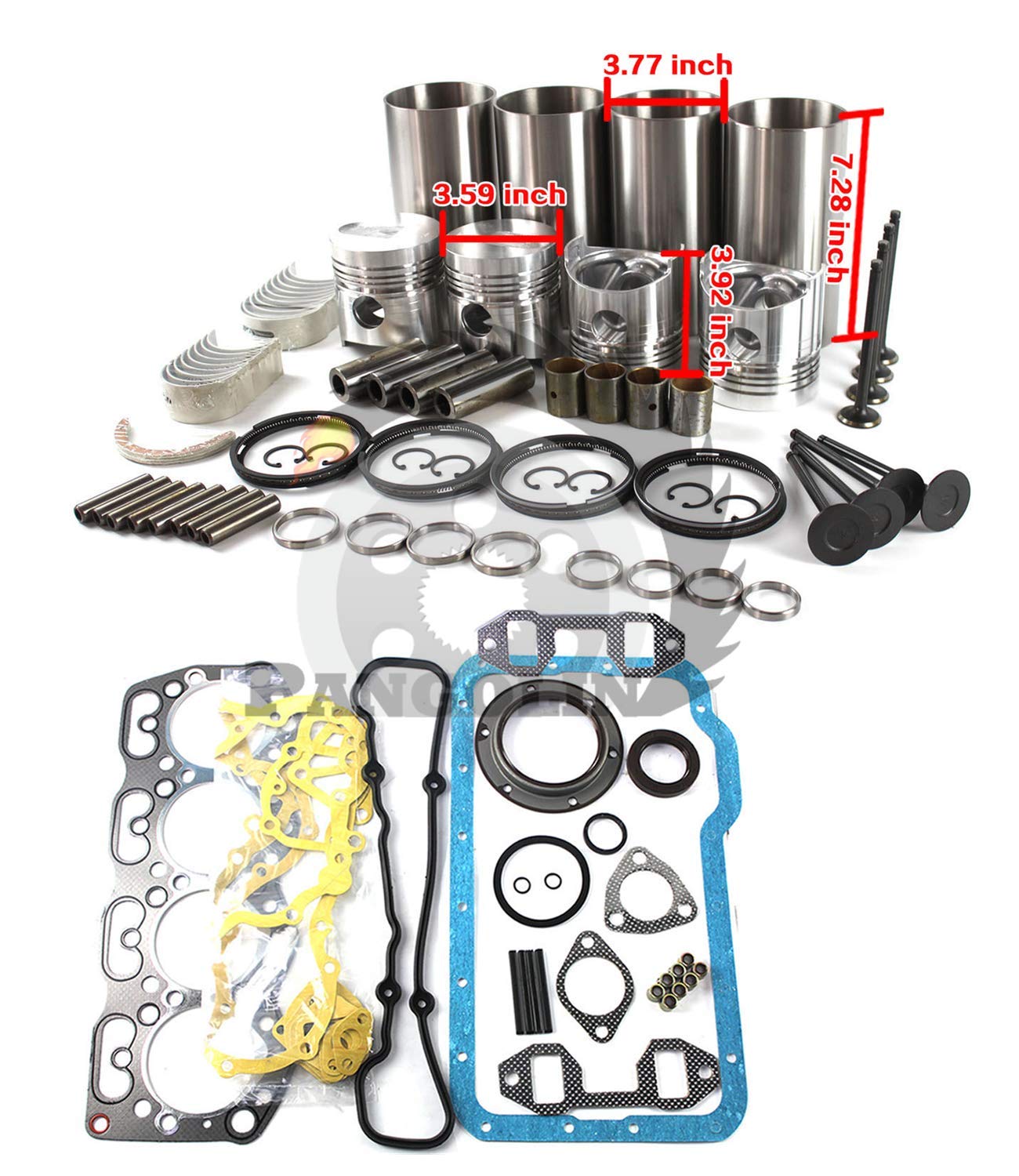 PANGOLIN 4DR5 Engine Rebuild Kit for Mitsubishi 4DR5 Engine 2.7L Forklift Kato HD180G Aftermarket Parts product thumbnail 8