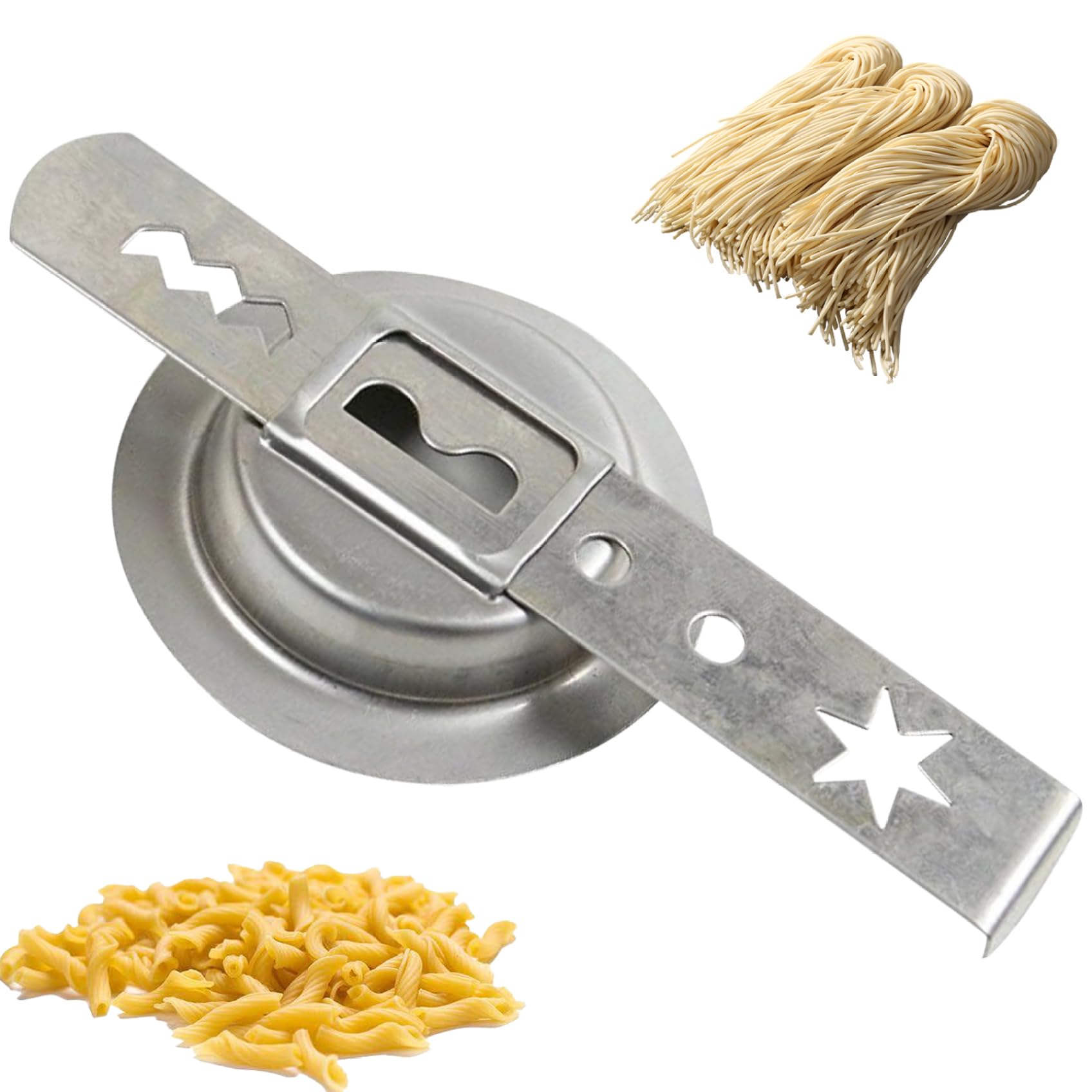 Imooreshine Cookie Maker Metal Cookie Press 4 Shapes Meat Grinder Attachment Dough Pastry Noodle Maker for Home Kitchen Bakery, 5#
