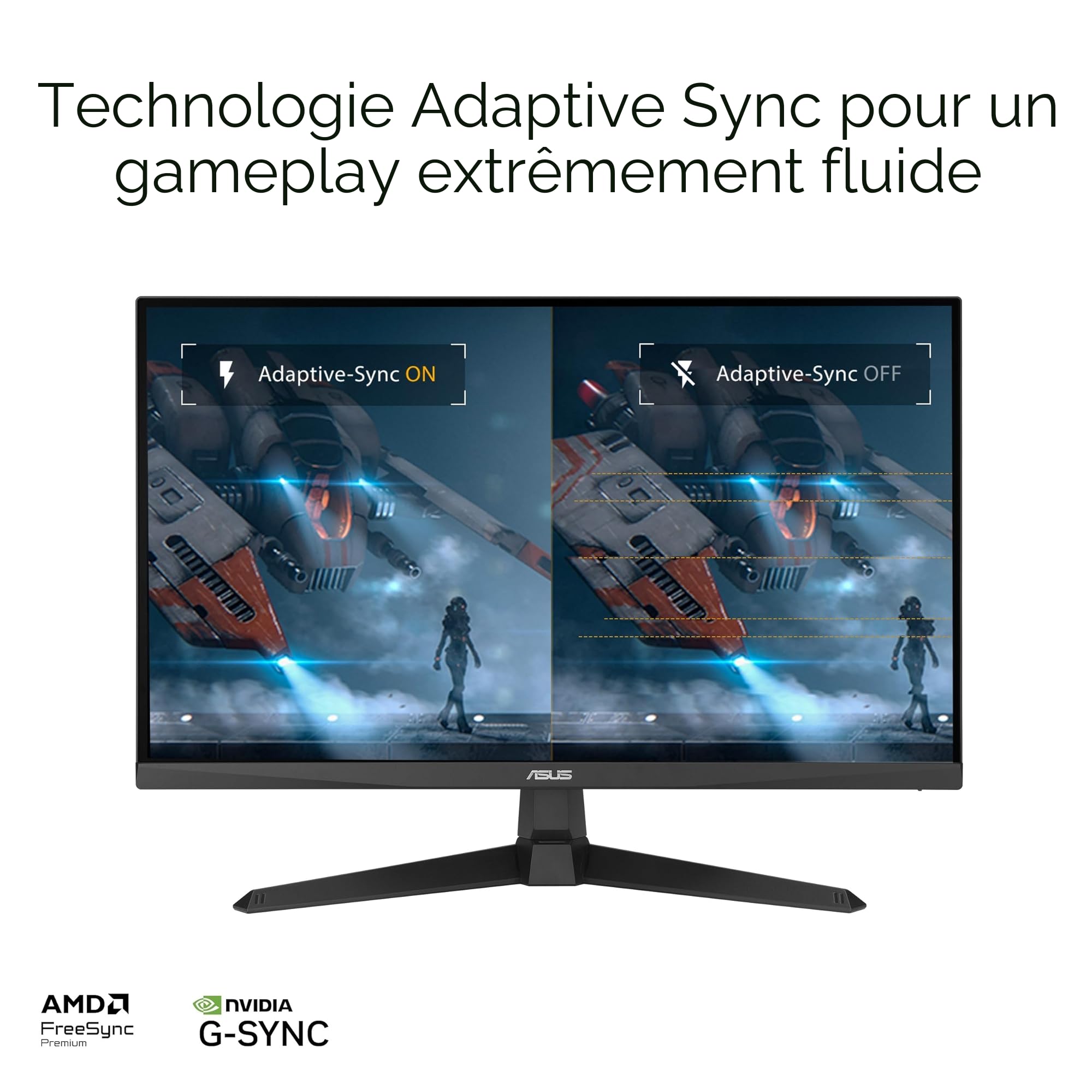 ASUS TUF Gaming VG259Q5A Moniteur Full HD 25" 200 Hz, 0,3 ms GtG, G-Sync, FreeSync, Adaptive Sync, ELMB, GameFast Input - Panneau Fast-IPS, 16:9, 1920 x 1080, DisplayPort, HDMI, Speaker