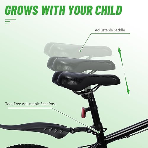 Miniatura 4 de Bicicleta infantil de 20 pulgadas para niños de 7 a 12 años, estilo BMX, bicicletas ligeras para niños, bicicletas para niños con frenos delanteros