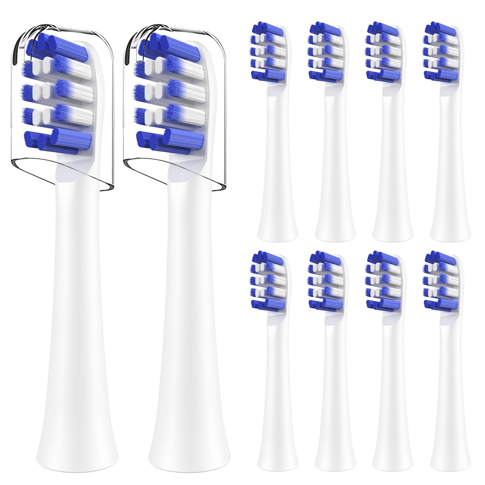 Cabezales de repuesto para cepillos de dientes compatibles con Colgate 360 Deep Clean, funciona con pilas, paquete de 10, color blanco