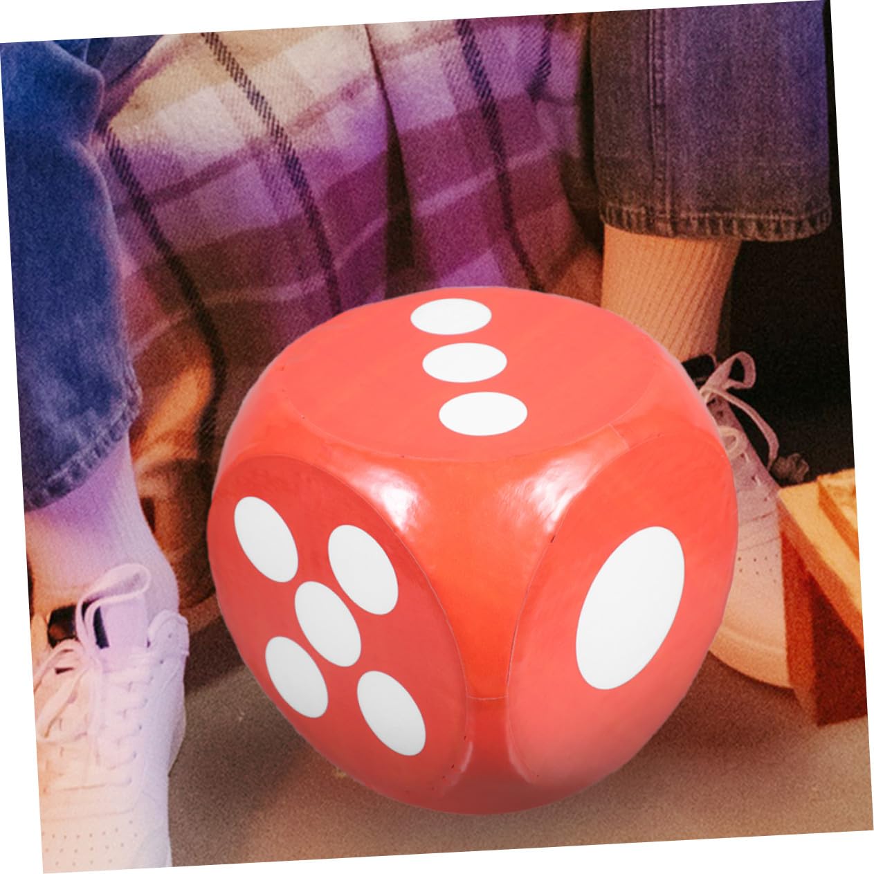 Dadi di Schiuma Giganti Rossi per Giochi di Società e Lotterie, Dado Sovradimensionato Leggero e Sicuro per Bambini, Accessorio Didattico per Abilità Matematiche e Feste, 30 Cm,