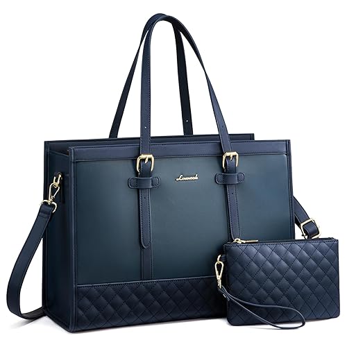 LOVEVOOK Laptop Tote Bag for Women,15.6 Inch Vintage Laptop Bag