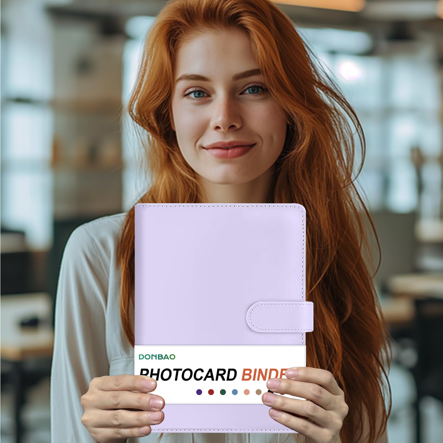 A5 Kpop Photocard Binder, 6 Ringbuch Sammelalbum mit 240 Kartenfächern, PU-Ledereinband zum Organisieren von K-Pop, Sammelkarten, Spielkarten & Erinnerungsstücken (Lila)