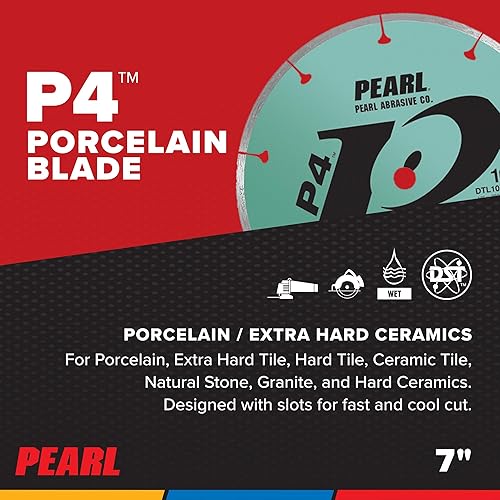 Miniatura 2 de Pearl Abrasivo P4 DTL07HPXL Azulejo y Hoja de Piedra para Porcelana 7 x .060 x 58