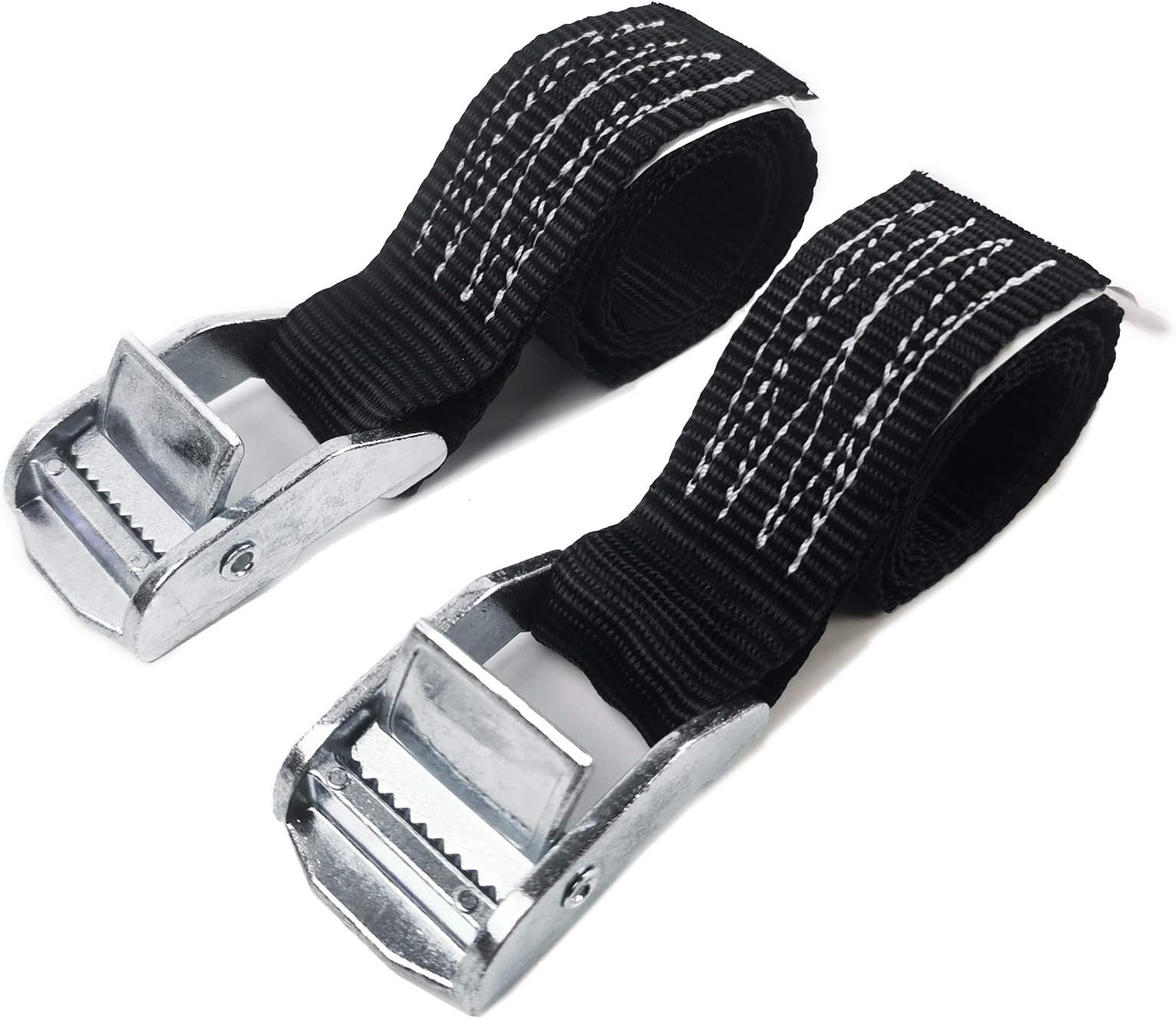 1500 lbs 1" x 2' Tie Down Straps, 2 Pack Adjustable Lashing Straps Ratchet Straps Heavy Duty Ratchet Tie Down Straps Cargo Straps with Cam Buckle Suitable for Carrying Various Cargo or Luggage