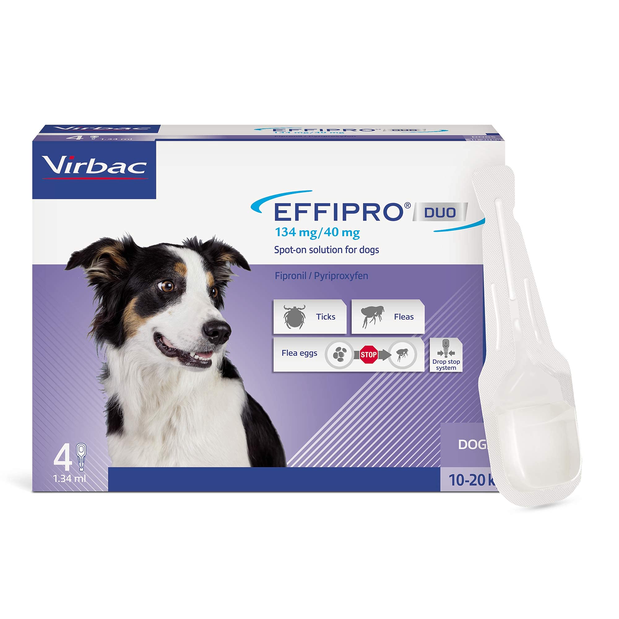 Duo Spot On Solutions 4 Pipettes Per Pack - Medium Dogs (10-20kg)