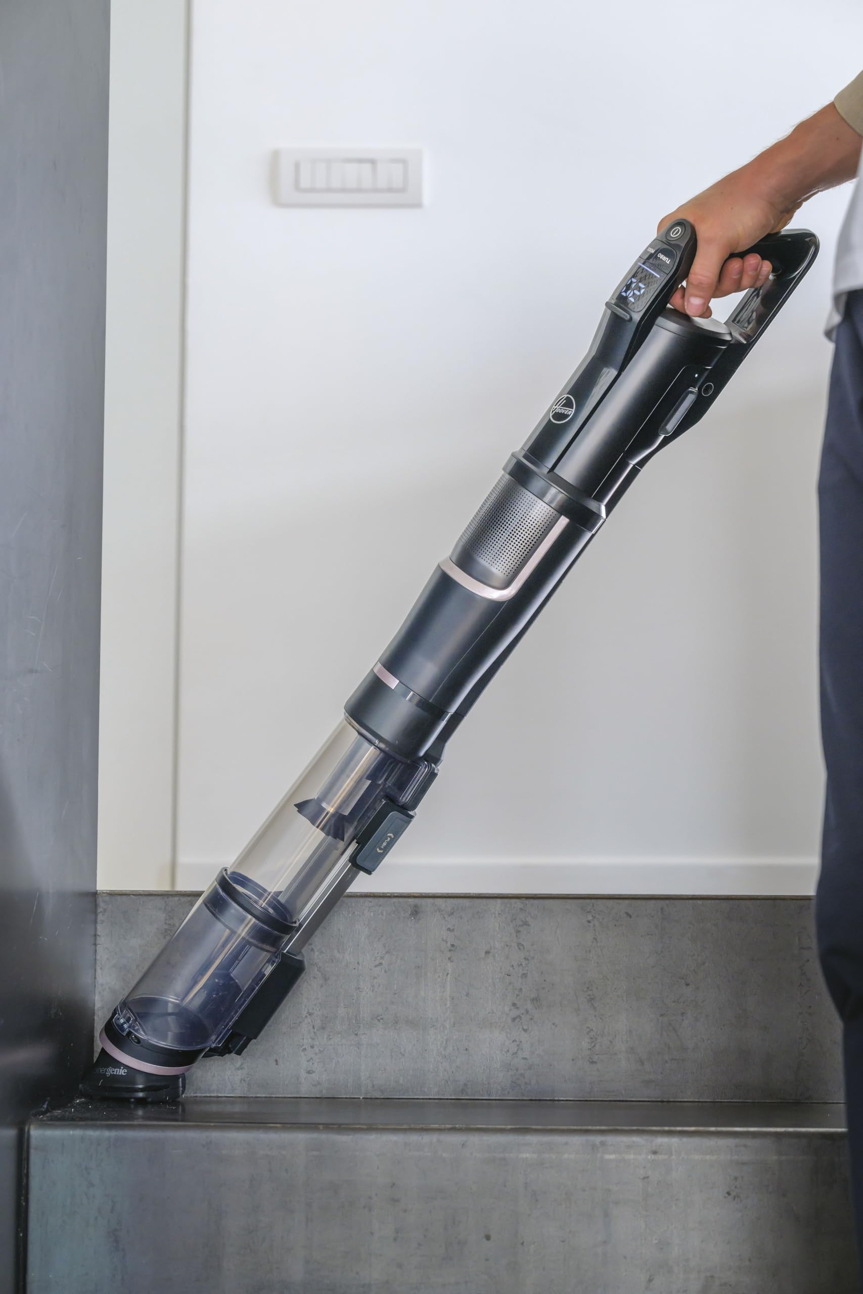 HOOVER HFX odkurzacz akumulatorowy z dyszą do sierści zwierzęcej i diodą LED, odkurzanie do 120 m², bezprzewodowy odkurzacz z CORNER GENIE™ do czyszczenia narożników i krawędzi, z funkcją ANTI-TWIST