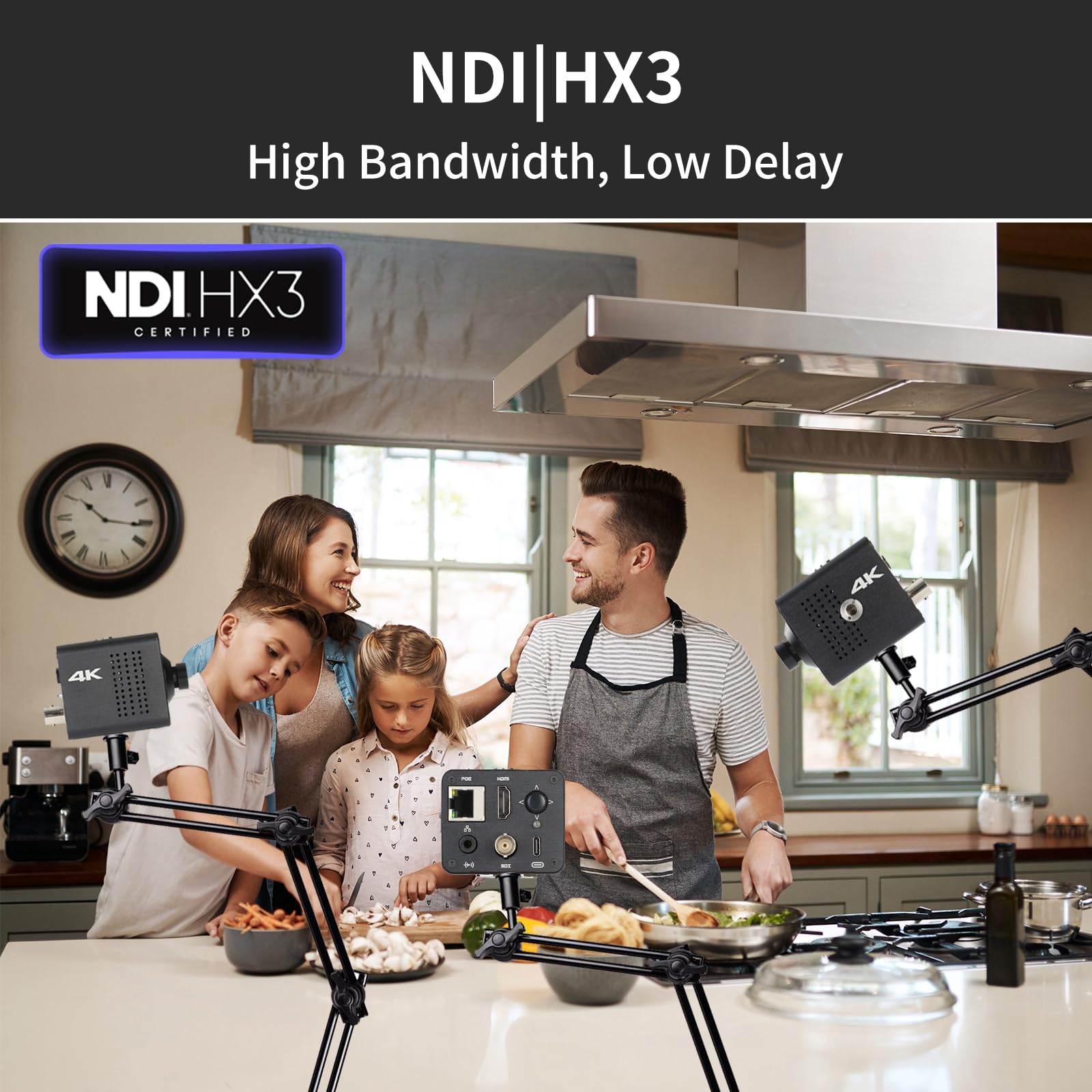 Zowietek 4K NDI|HX3 POV Box Camera PoE, jednoczesne wyjście HDMI i SDI, RTSP/RTMP/SRT, samodzielne przesyłanie strumieniowe na żywo do YouTube/Twitch do transmisji internetowej, spotkań, nauczania i