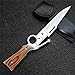 AK47 Flipper Pocket Folding Knife with Push Button Lock, Stainless Steel Blade, Wooden Handle and Pocket Clip, Portable LED Light Knife for Men's Gift, Camping Survival EDC