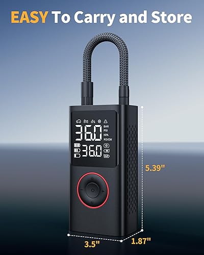 Miniatura 8 de Inflador de neumáticos, compresor de aire portátil, bomba de neumáticos inalámbrica de 150 PSI, bomba de aire para automóvil, motocicleta,