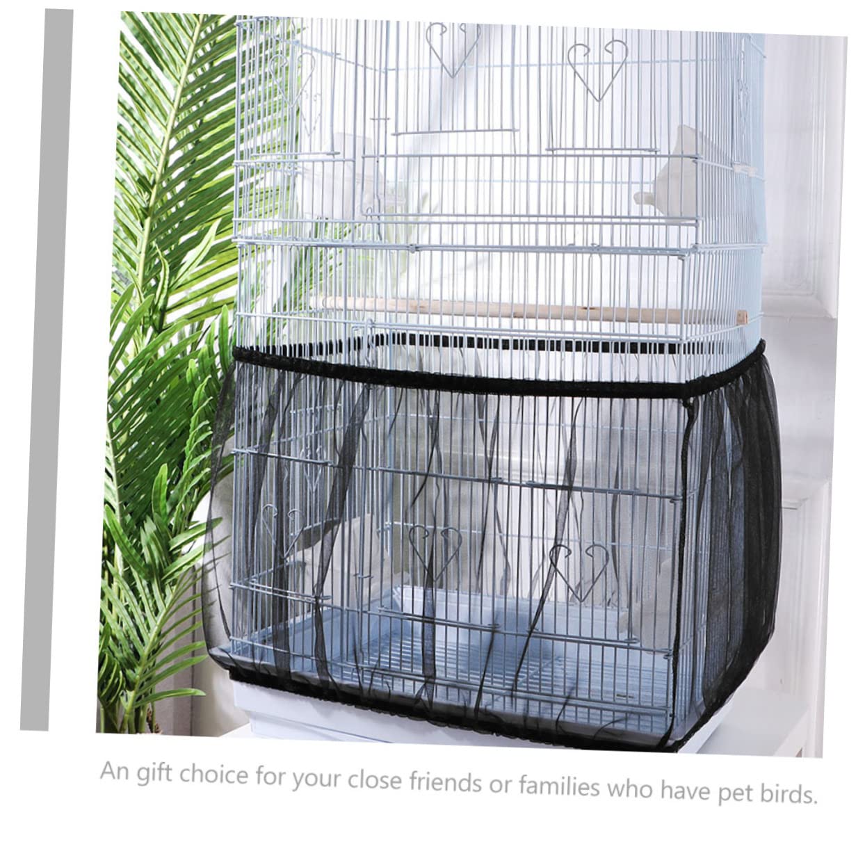 BELLIFFY Elastic Mesh Birdcage Cover Bird Cage Net Cage Cover for Pet Birds Easy Fix