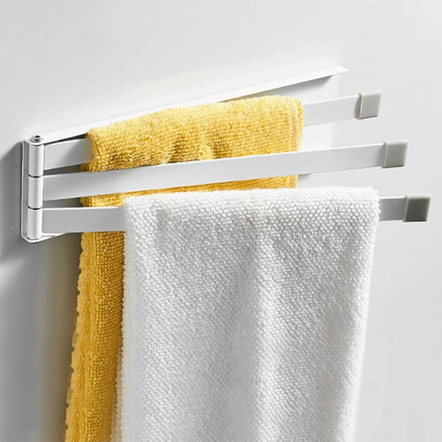 GLETSF Universal Towel Rack Towel Bar Swivel Towel Bar, Iron Towel Bar, Swivel Towel Rack, Wall Mounted Towel Rack Storage Rack With 3 Arms, Bathroom Accessories, Bathroom Towe