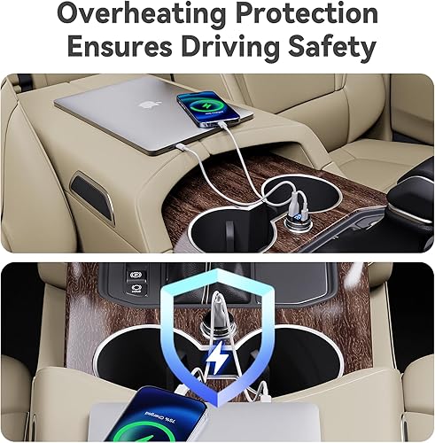 Miniatura 6 de AIGULAR Cargador de coche inteligente para compresor de aire Adaptador de corriente de coche inteligente para inflador de neumáticos