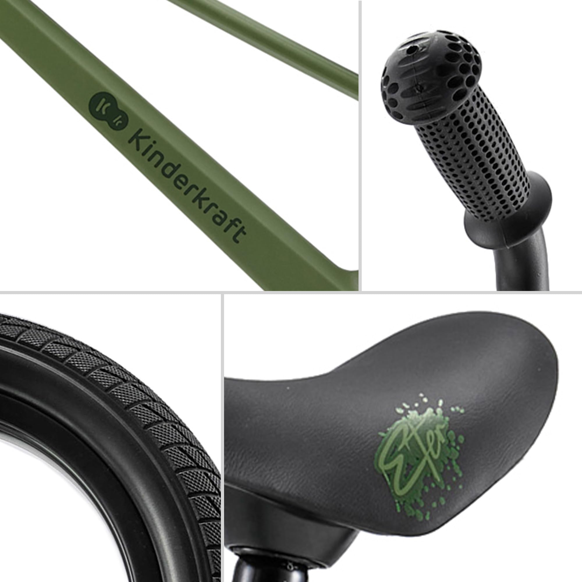 Kinderkraft ETER Bicicleta sin Pedales, Bicicleta Infantil, Bici Bebe, Regulable, Sillín Blando, A Partir de 2 años, hasta 35 kg