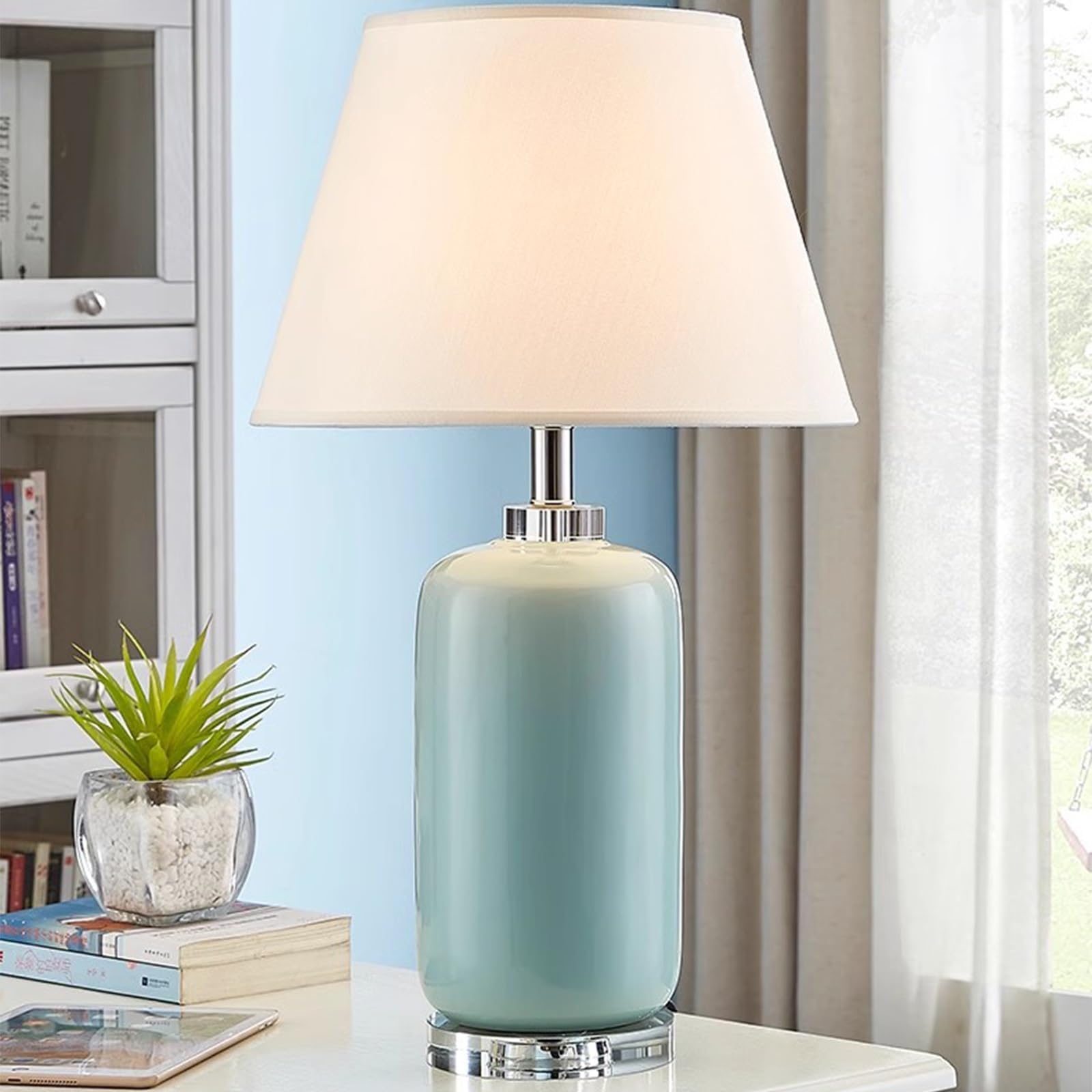 Affascinante Lampada Da Scrivania In Ceramica Soggiorno Lussuoso Matrimonio In Cristallo Comodino Camera Letto Arredamento per la casa