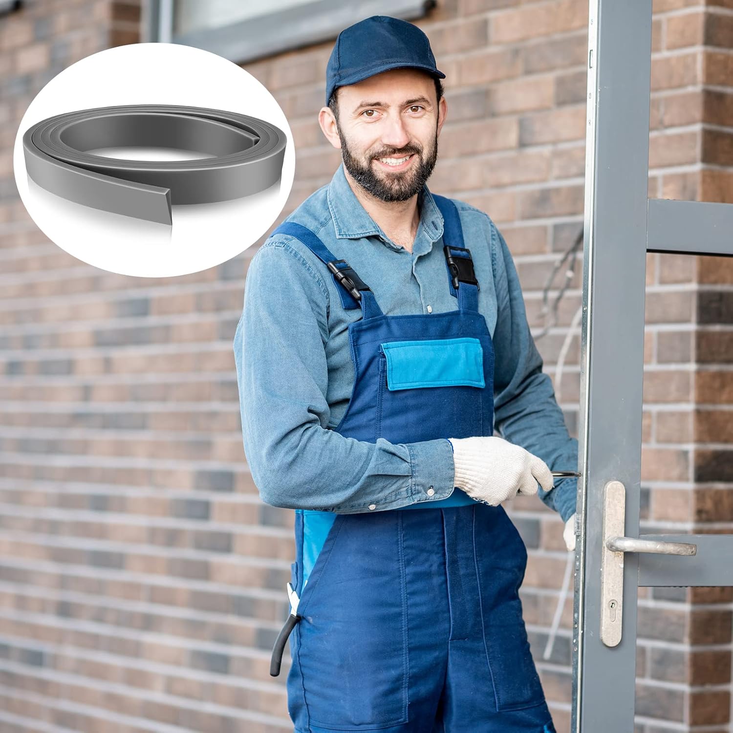 2 Rolls 37 Inch Storm Door Bottom Replacement Insert Y Shaped Sweep Silicone Seal Adjustable Door Weather Stripping Bottom for Aluminum Storm Thresholds, Gray