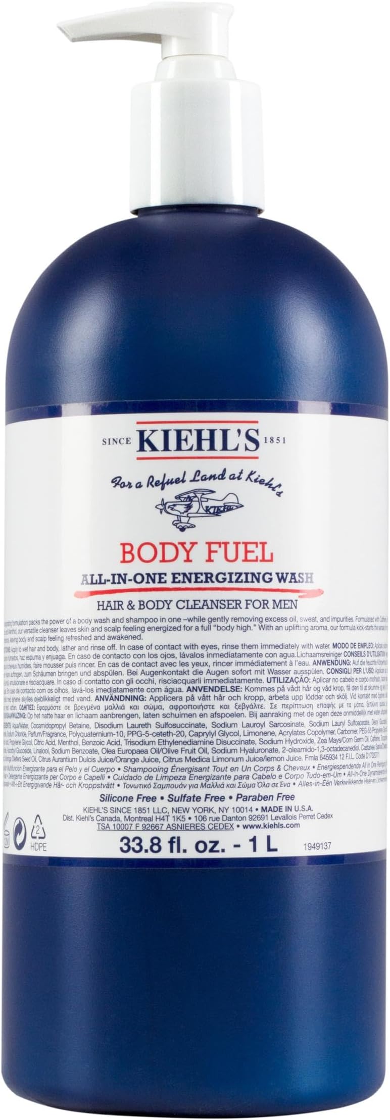 Body Fuel Wash, Energising Body Wash & Shampoo for Men, 250Ml