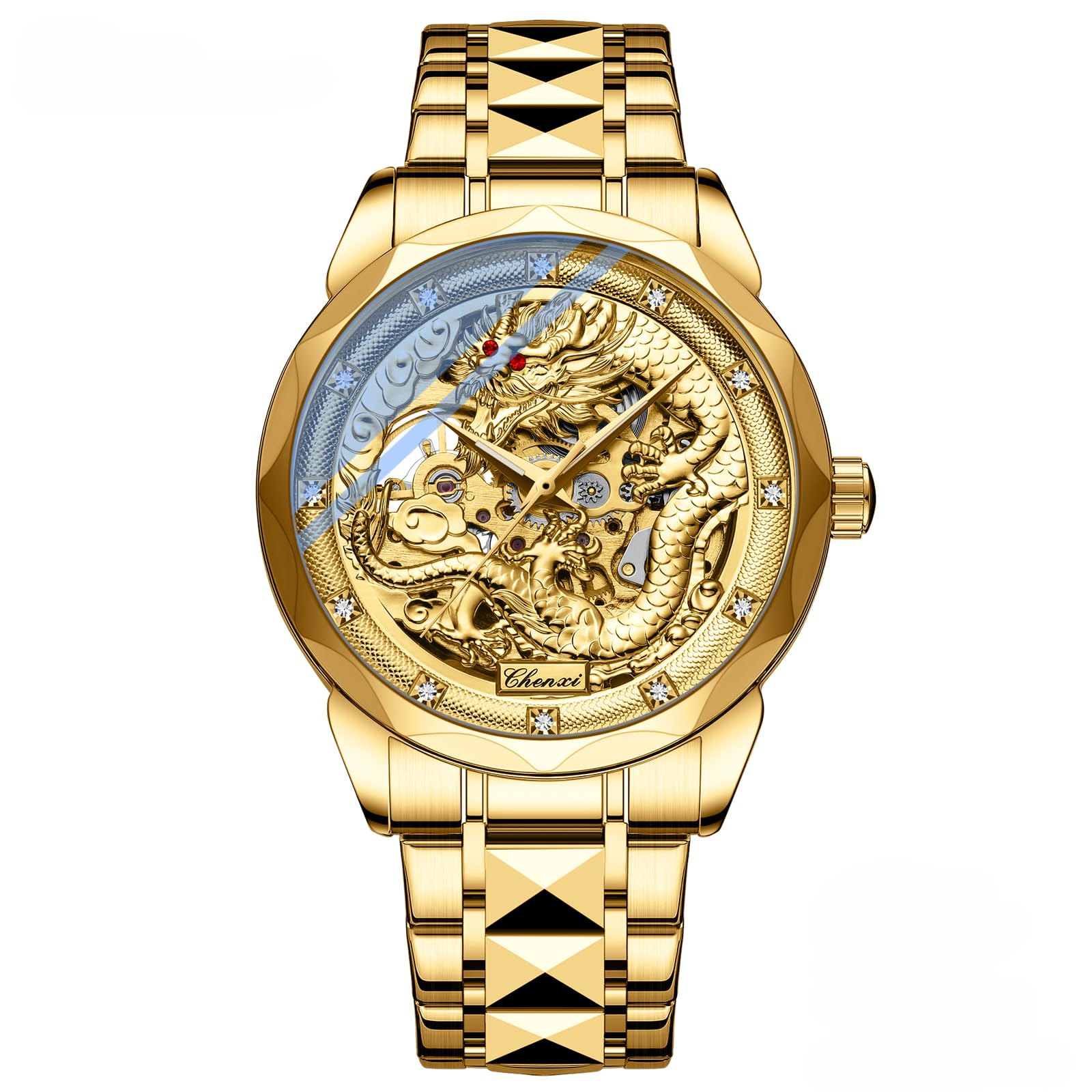 Amazon.com: DAXIAOYU Luxury Gold Mechanical Watch Men Unique