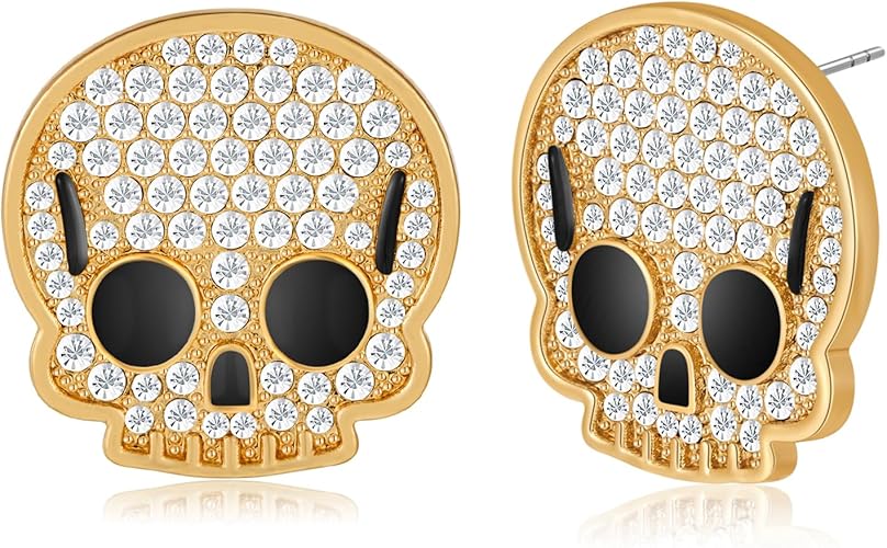 WOWORAMA Halloween Earrings Cute Pumpkin Earrings for Women Fun Crystal Pumpkin Stud Earrings Funny Smiling Face Pumpkin Drop Earrings Halloween Earrings Jewelry