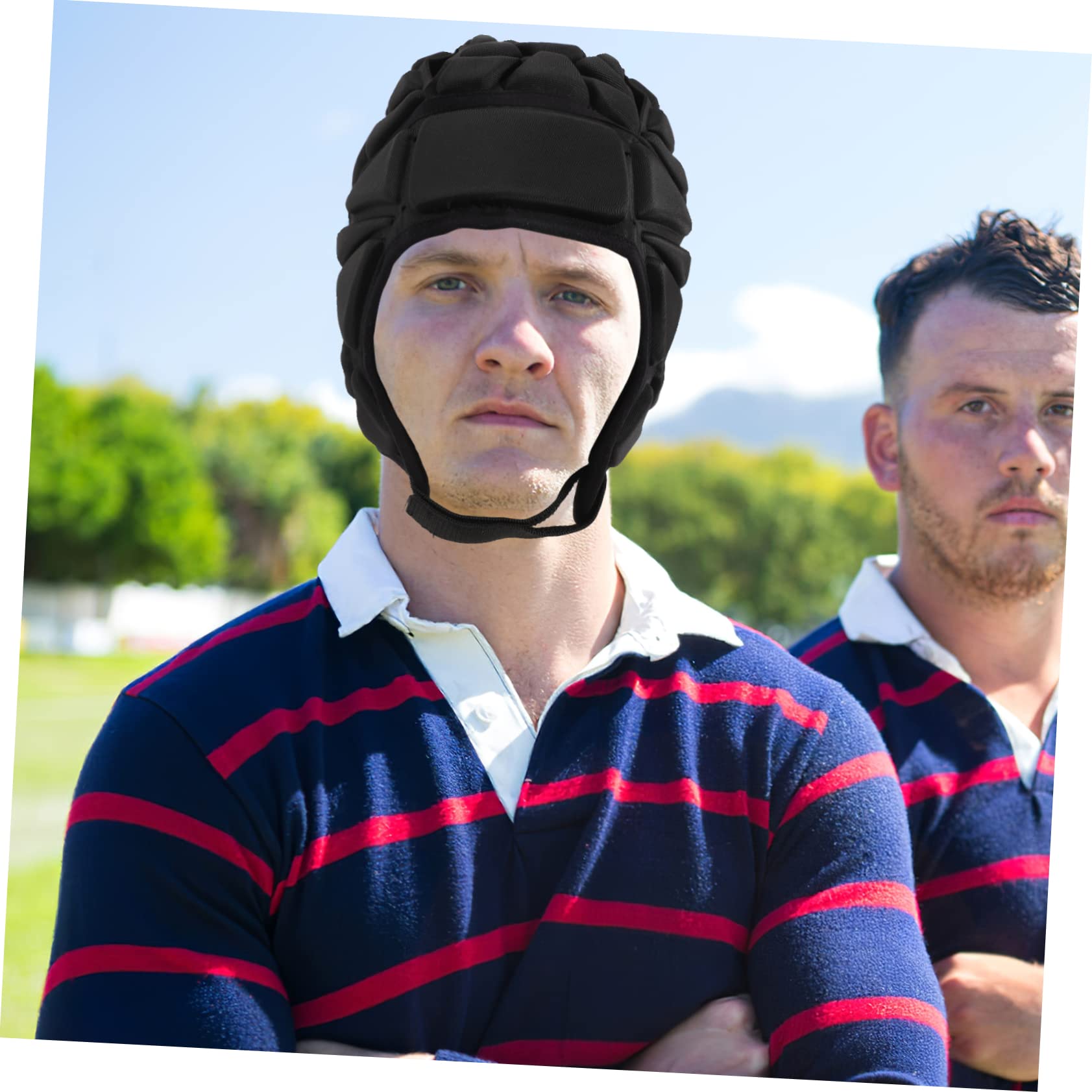 INOOMP 3pezzi Casco Protettivo Imbottito Per Rugby Leggero Per Sport All Aperto Con Visibilità Periferica e Sicurezza Ottimalper Adulti e Competizioni Atletiche