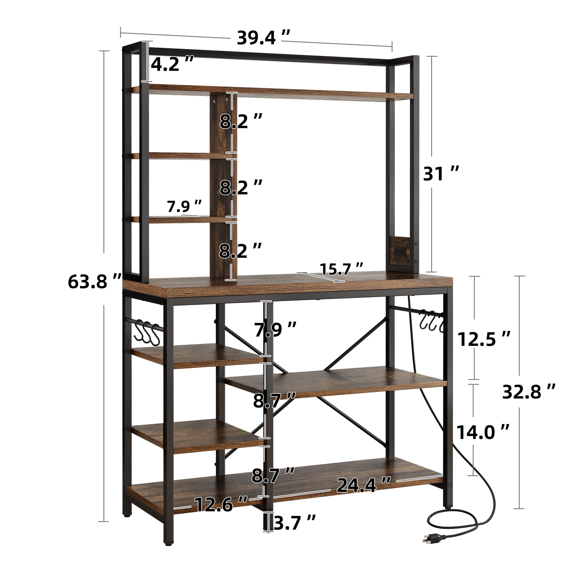 Coffee Bar Cabinet YITAHOME Microwave Stand Cabinet, Farmhouse ...