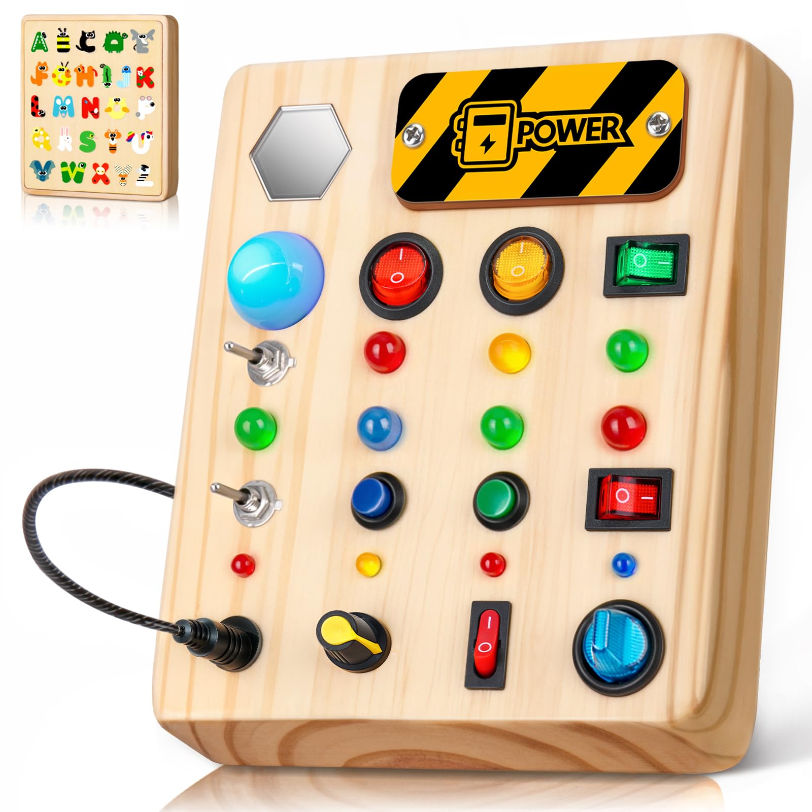 BALLIGHTNING TOY バライトニングトイ スカイゼル お皿付き Amazon.com: TINTECUSA LED Busy Board, Wooden Sensory Toys for