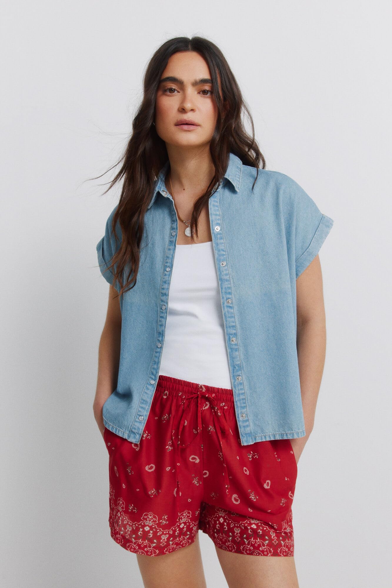 Springfield Cotton Bandana Print Shorts - Bermuda Shorts Mujer