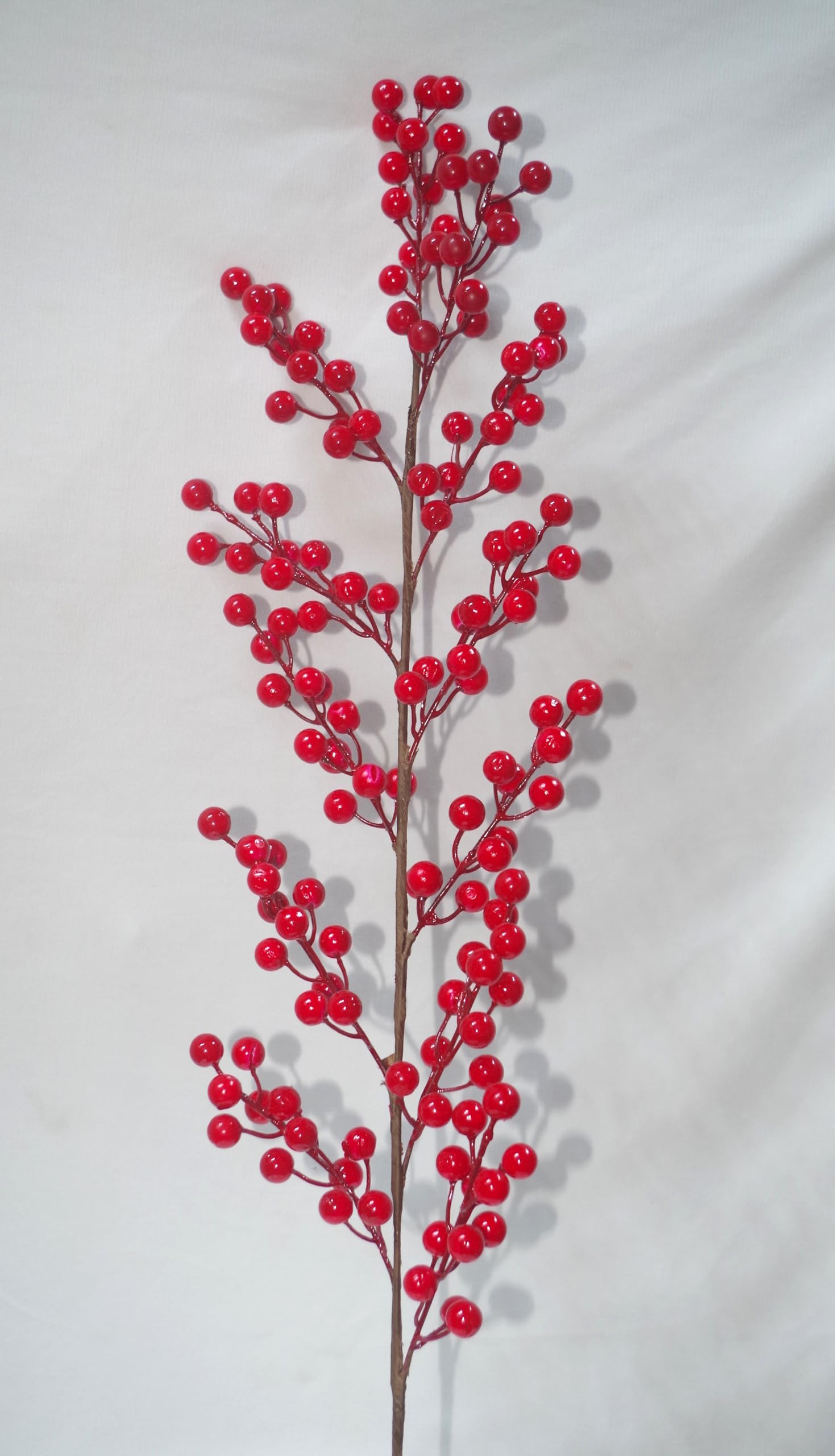 Artificial Berry Sticks/Christmas Holy Berries/Artificial Red Berry Sticks for Christmas Decorations Xmas Tree Decoration (Pack of 2, Red) Cherry Sticks