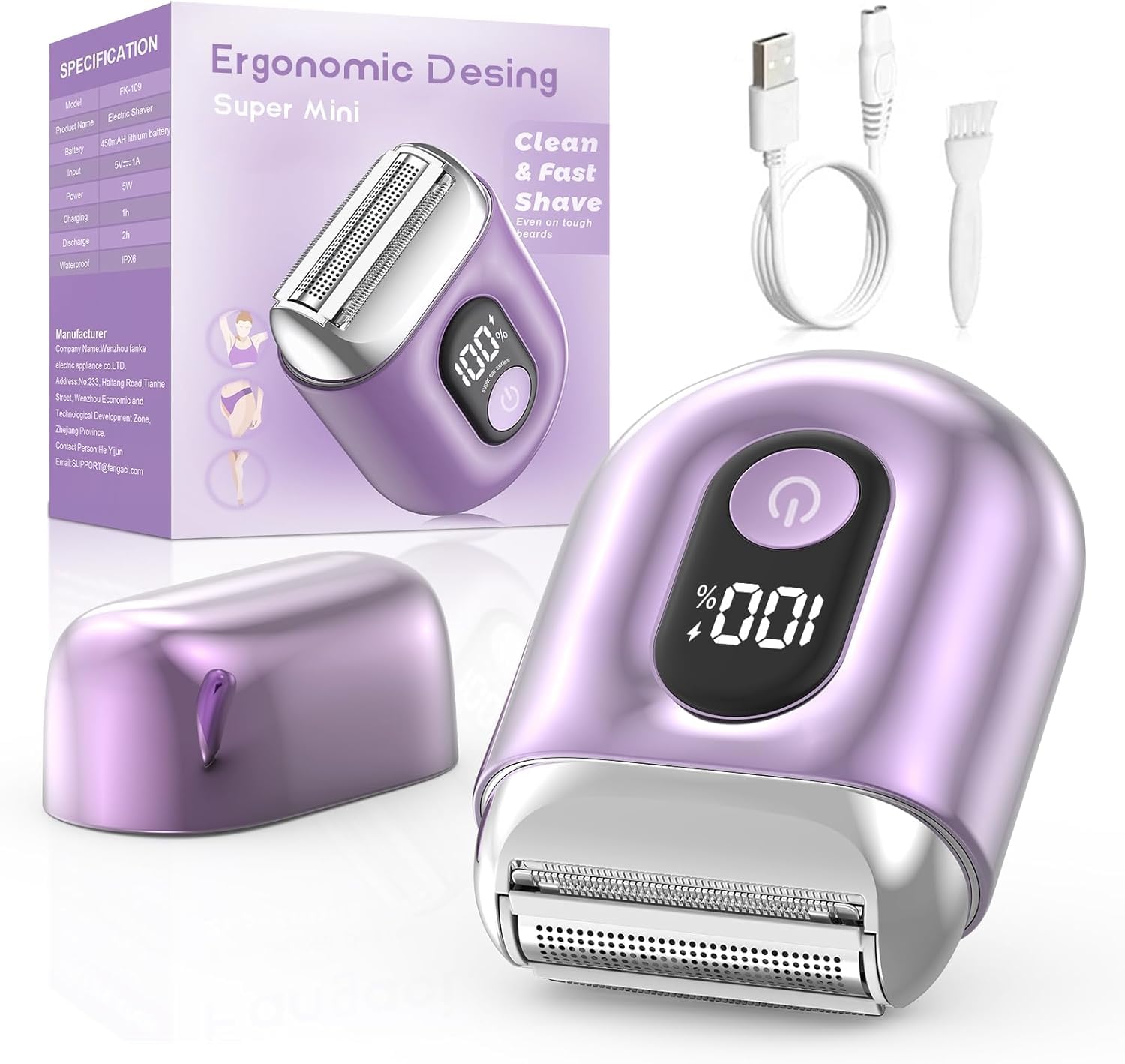 Xcdgiogw Cordless LED Shaver