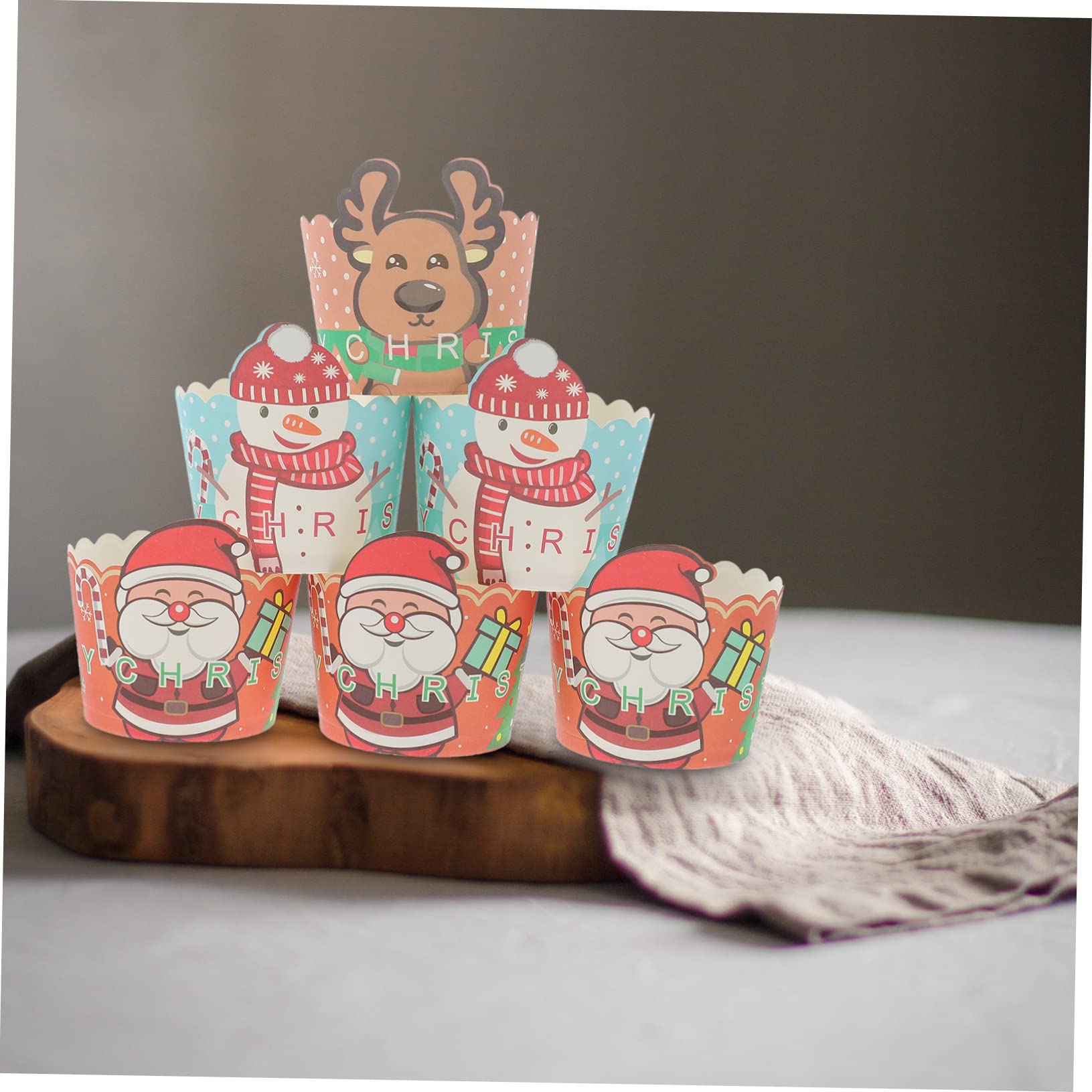 PRETYZOOM 3 Juegos Tazas De Pastel De Navidad Moldes Para Mini Muffins Pastel De Taza Tazas Para Muffins Mollete Pequeñas Tazas De Pastel Tazas Decorativas Para Hornear Papel 150 Piezas * 3