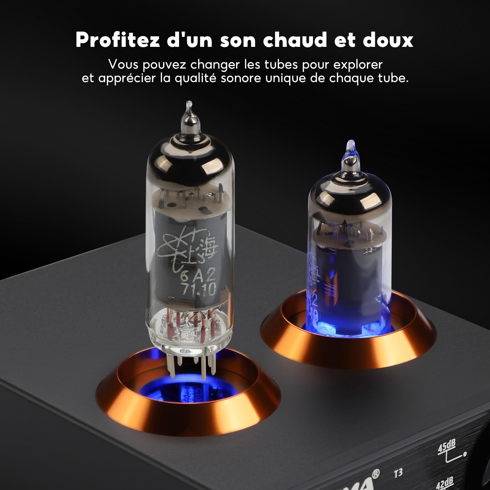 AIYIMA T3 Tube MM préamplificateur Phono préampli HiFi avec gain préampli Audio stéréo pour platine vinyle phono Audiophile/tourne-disque