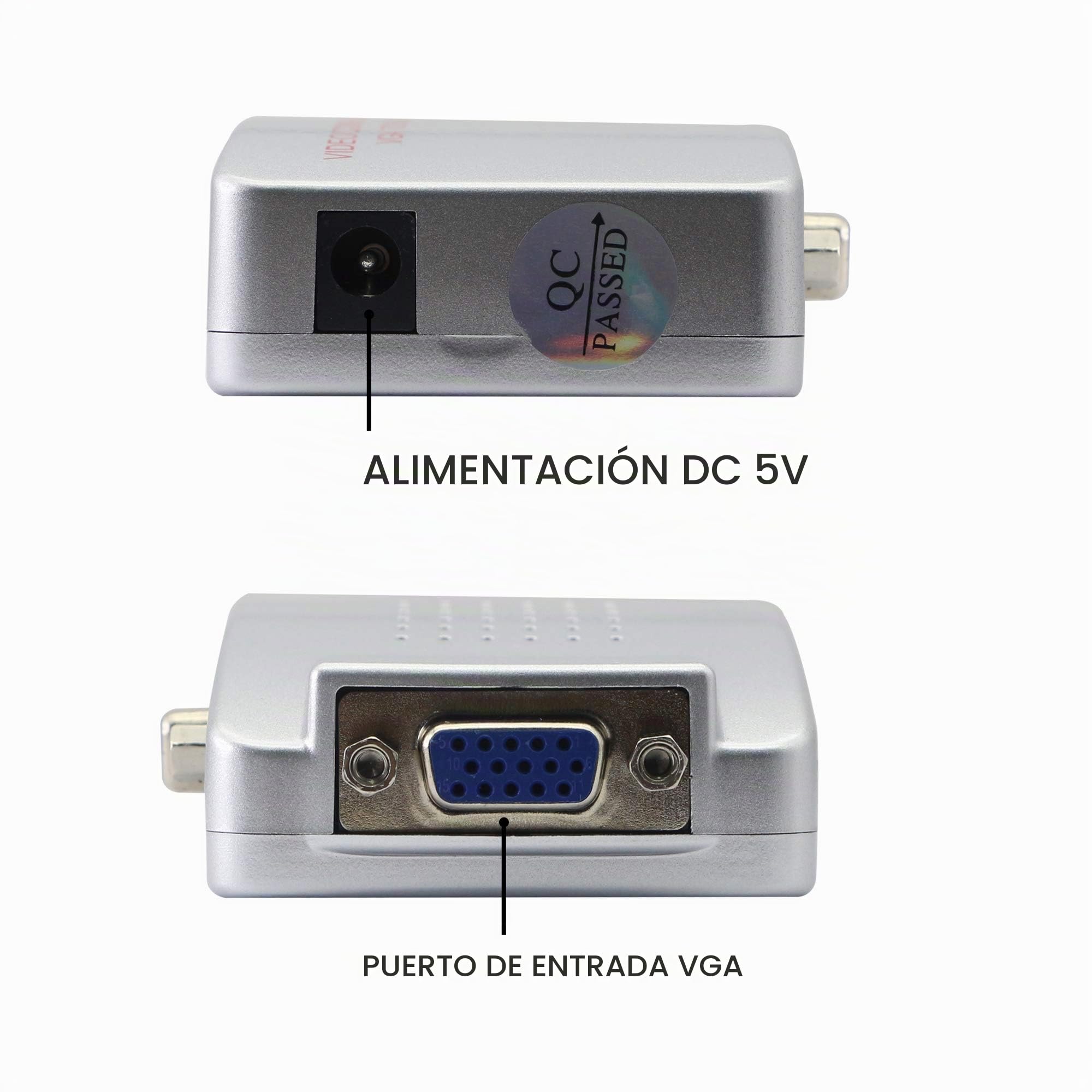 GINTOOYUN Adaptador VGA a RCA, convertidor AV Compuesto de S-Video a VGA, para HDTV, monitores, computadora portátil, computadora de Escritorio, PC. por Fengqlong