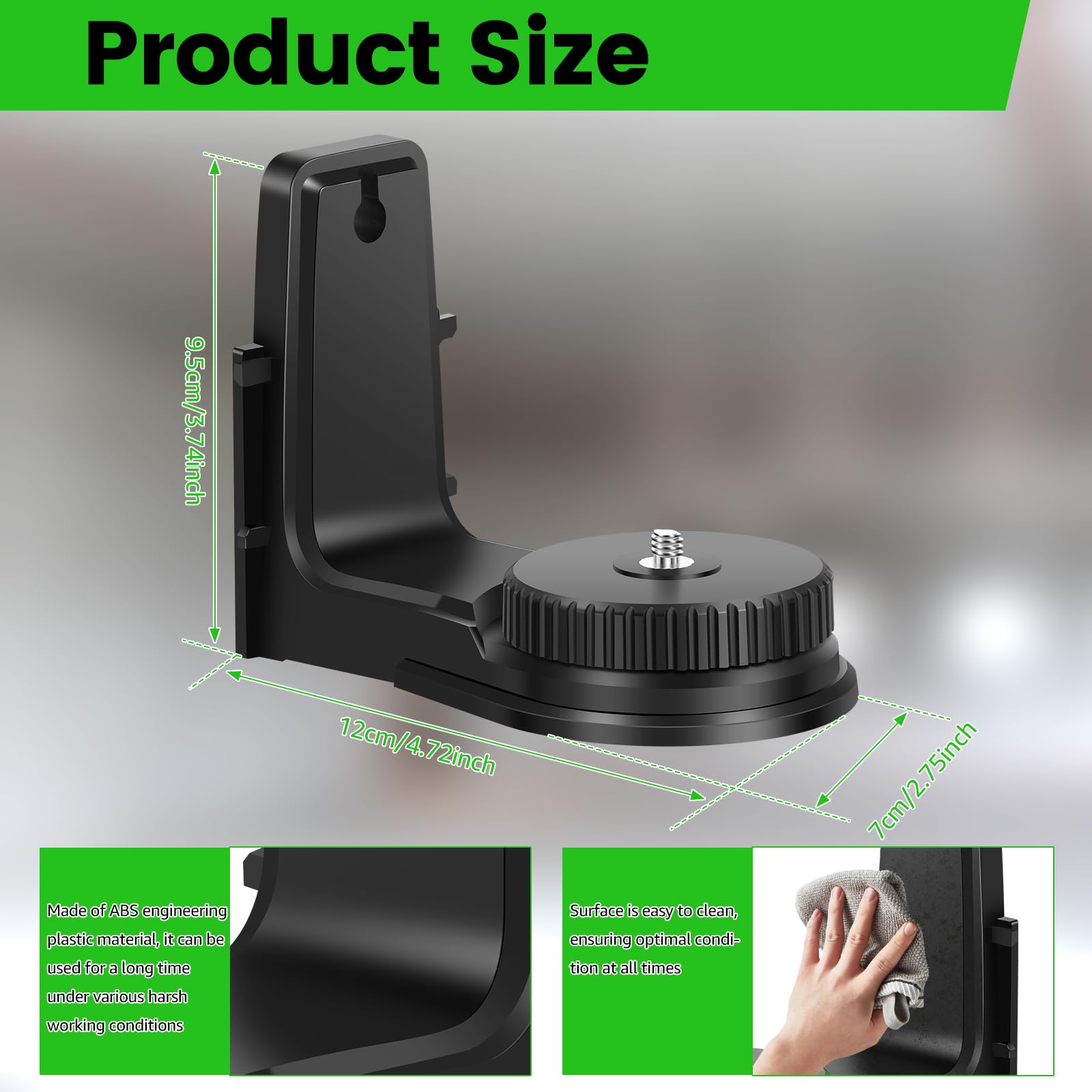 Laser Level Magnetic Bracket Multifunctional Fine-Tuning L-Bracket 360° Pivoting Adjustable Mount with Magnetic Base Support Screw Laser Level Tools