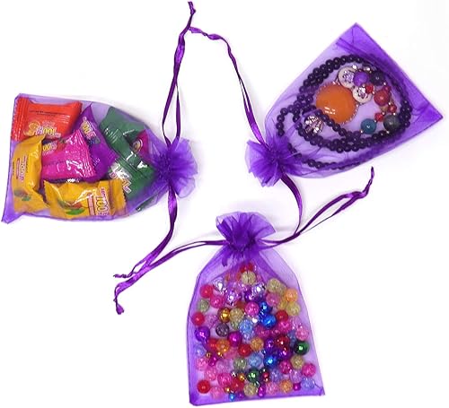 Miniatura 198 de Dealglad 100pcs Drawstring Organza bolsas de joyería caramelo para fiestas, casamientos, regalos Negro